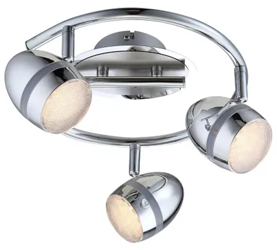 Immagine prodotto di Lampada da soffitto a LED, argento, faretti orientabili, D 35 cm