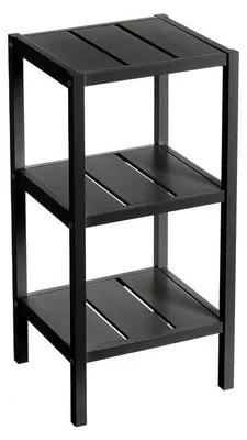 Produktbild von Bodenregal mit 3 Einlegeböden aus MDF in Schwarz