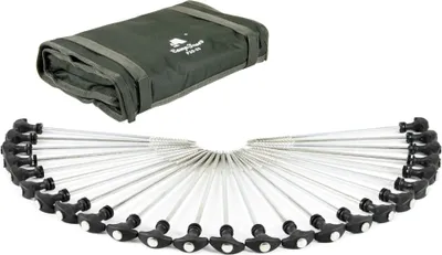 Obrázek produktu pro CampFeuer T-kolíky, kolíky, zemní kolíky pro kempinkový stan, bivak, rybářský stan a pavilon, výběr v množství a délce (25 kusů à 30 cm)