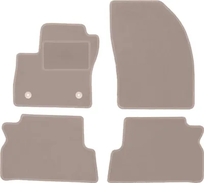 Zdjęcie produktu dla Welurowe dywaniki samochodowe do Ford Grand C-MAX minivan (2011-2015) - beżowe dywaniki podłogowe LUX komplet (4 szt.)