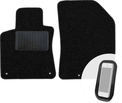 Produktbild von moto-MOLTICO Vorne Fußmatten Auto Velours Autoteppiche Schwarz Automatten Set 2-teilig passend für Peugeot 308 II 2013-2021