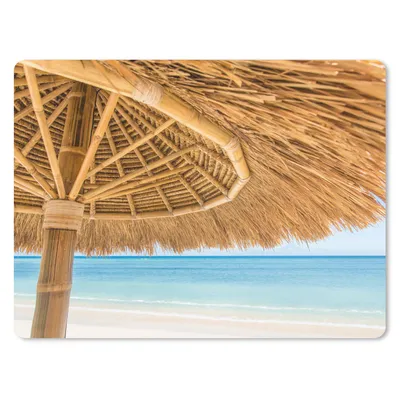 Produktbild von MuchoWow® Mauspad Mousepad Sonnenschirm - Strand - Meer - Tropisch 23x19 cm - Mousepads - Maus Mat - Pad - Mausunterlage - Schreibtischunterlage - Mauspad