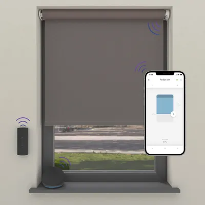 Produktbild von Cocoon Home Elektrisches Rollo 180x190 - Verdunkelnd - Smart - Samt Taupe