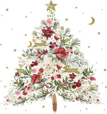 Produktbild von Servietten 33x33 cm - Beautiful Christmas Tree Napkin
