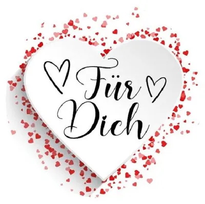 Produktbild von 48x hochwertige Etiketten "Für Dich" Herz rot rund hohe Klebekraft 4cm Aufkleber