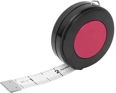 Zdjęcie produktu dla Miękka taśma miernicza z podwójną skalą, zwijana taśma miernicza krawiecka Linijka 150 cm [czerwona] Taśmy
