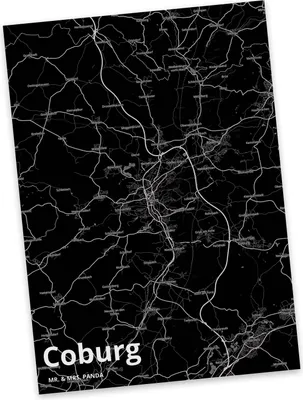 Produktbild von Mr. & Mrs. Panda Grußkarte Coburg - Geschenk, Ansichtskarten, Postkarten, Motivkarte, Postkarte, Ansichtskarte, Stadt, Dorf Karte Landkarte Map Stadtplan