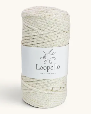 Immagine prodotto di Spago di cotone Loopello, modello Classic, 5 mm, 100 metri – Colore: Oro naturale