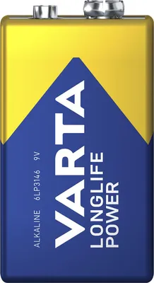Produktbild von Varta 4922121412, Einwegbatterie, Zink-Mangan-Dioxid (Zn/MnO2), 9 V, 2 Stück(e), Mehrfarbig, 48,5 mm