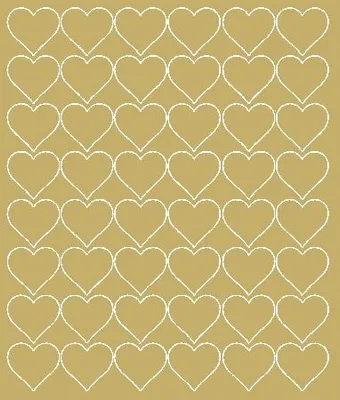 Obrázek produktu pro Valentýnské srdíčkové samolepky, 3 cm, 48 kusů, zlaté lesklé