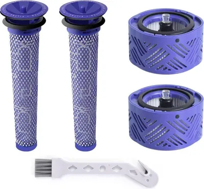 Produktbild von Wessper 2X DC58 V6 Wymienny filtr i 2X filtr wstępny do bezprzewodowego odkurzacza ręcznego Dyson V6 Absolute V6 Animal Filtr wstępny Filtr przedsilnikowy ze szczotką czyszczącą