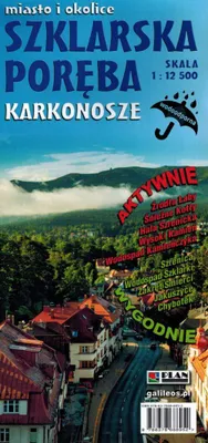 Produktbild von Szklarska Poręba und Umgebung 1:12 500. Riesengebirge. Laminierte Touristenkarte/Stadtplan. Ausgabe 2024. Galileos
