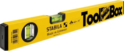 Produktbild von Wasserwaage Toolbox 43cm Alu.gelb ± 0,5 mm/m STABILA