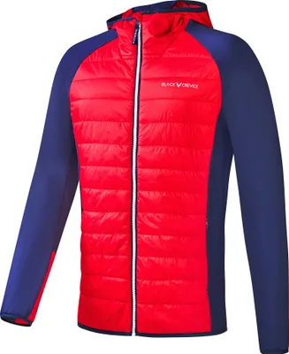 Produktbild von BLACK CREVICE - Herren Hybrid Sportjacke/Fleecejacke | Farbe: Blau/Rot | Größe: S