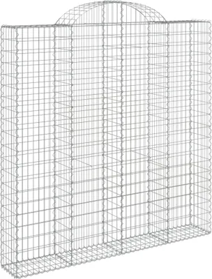 Immagine prodotto di vidaXL Gabbione ad arco alto 200x30x200/220 cm Ferro zincato