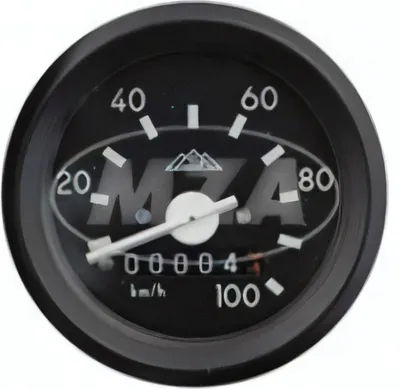 Produktbild von Tachometer Ø60mm bis 100km/h, mit Logo, ohne Blinkkontrolle - Simson S50, S51, S70, S53, S83