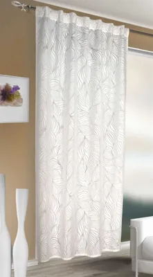 Produktbild von Fertigschal verdeckte Schlaufen "Brian" -  Größe (HxB): 245x140cm Farbe: Weiß