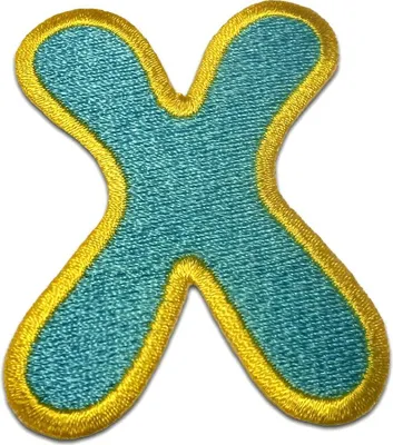 Produktbild von Buchstabe X - 6.2x4.7cm: Alphabet Buchstaben Einzeln Auswählbar - Aufnäher, Bügelbild, Aufbügler, Applikationen, Patches, Flicken, Zum Aufbügeln