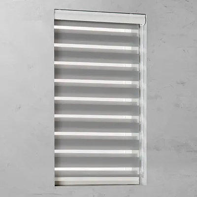 Produktbild von Doppel-Rollo 28 mm in Grau, lichtdurchlässig mit einer Höhe von 175 cm, Grau 180 x 175