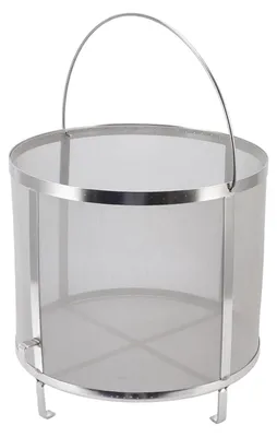 Produktbild von Bierfilter aus Edelstahl 304 - 30 x 31 cm - 250 Mikron Netz - Mit Handgriff