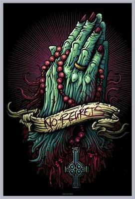 Immagine prodotto di Cardxcore  - Poster - No Regrets + cornice a incastro, Shinsuke® Maxi in plastica argento, lastra in acrilico