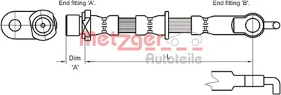 Produktbild von METZGER 4110002 Bremsschlauch Vorne Links für TOYOTA Yaris Schrägheck (P1)