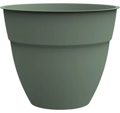 Image de Pot de Fleurs Rond - Vert Laurier - Diam 73,6 x H 61,8 cm - 165 L - Recyclé 98 % - Fabrication Française