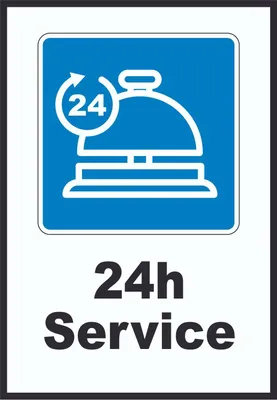 Produktbild von 24H Service Schild A3 (297x420mm)