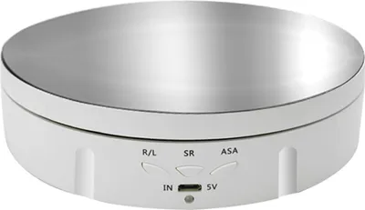 Produktbild von 360 ¡ã elektrischer rotierender Plattenspieler USB-Aufladung rotierender Displaystaender 3 Geschwindigkeit einstellbar fuer Fotografie Display Schmuckuhr Sammlerstuecke