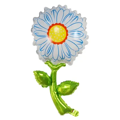Produktbild von Folienballon Blume, Gänseblümchen, ca. 40 cm, für Luftbefüllung