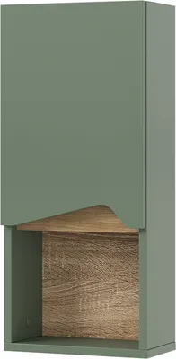 Obrázek produktu pro Koupelnová skříňka Vicco Marelle Zelená/umělecká 30 x 67 cm s dvířky a otevřenou přihrádkou, Model 54402
