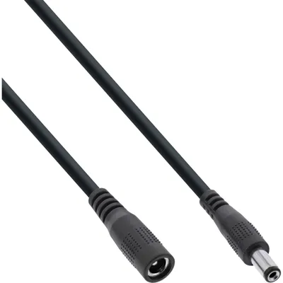 Image de InLine® Rallonge DC, DC prise/prise 5,5x2,1mm, AWG 18, noir, 1m