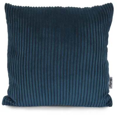 Produktbild von Herlag Dekokissen ELLA 40x40cm, Cord, flauschig,mit Innenkissen, waschbar bis 40°C,  100 , Blau