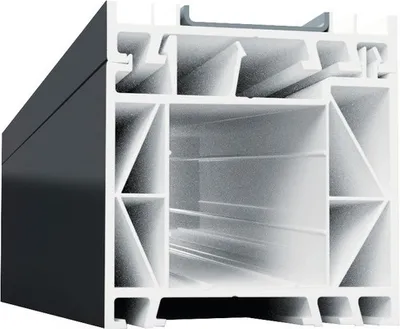 Produktbild von Verbreiterungsprofil 60 mm ARON Basic weiß/anthrazit Länge 1400 mm