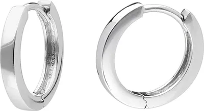 trendor 41607 Damen Ohrringe 925 Silber Klapp-Creolen Ø 15 mm 1