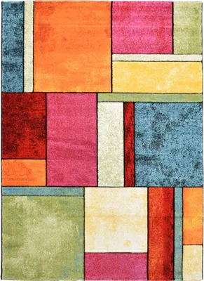 Image de Tapis tissé pour le salon et la chambre GEOME à motifs géométriques