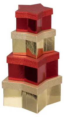 Immagine prodotto di Set di confezioni regalo a forma di stella, 4 pezzi