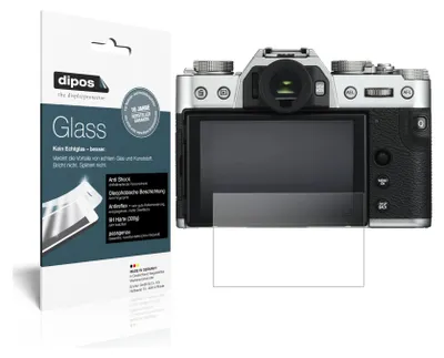 Produktbild von 2x Schutzfolie für Fujifilm X-T30 matt - Anti-Shock 9H Folie dipos Glass