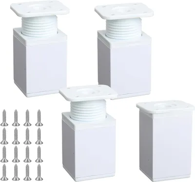 Produktbild von 4 Stück verstellbare Möbelfüße aus Aluminiumlegierung, 6 cm quadratisch