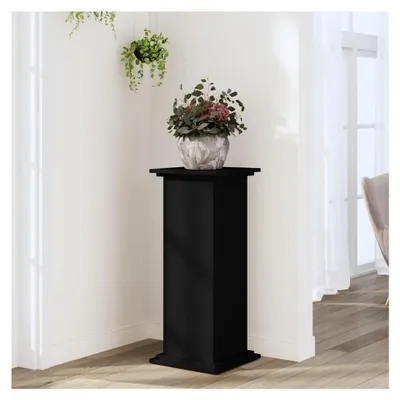 Produktbild von Pflanzenständer, Dekosäule für Pflanzen, Blumenhocker, Blumentisch, Blumentopfhalter, Schwarz 33x33x80 cm aus Holzwerkstoff