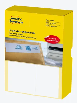 Image de Avery - Frankier-Klebeetiketten, permanent - weiß - 150 x 45 mm 500 Rolle(n) (3428)