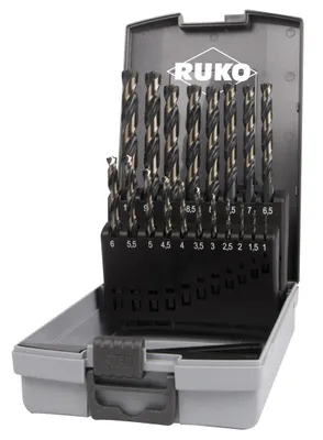 Zdjęcie produktu dla Ruko-288214RO - Zestaw 19 wierteł szybkotnących