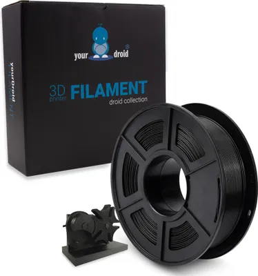 Produktbild von yourDroid PLA Filament Schwarz 1.75mm 1kg