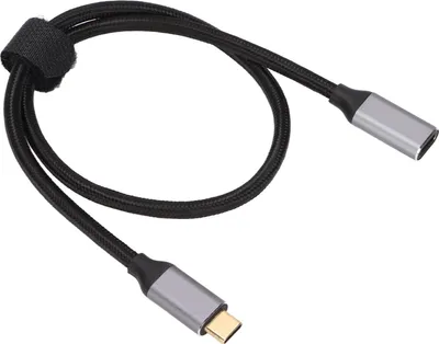 Zdjęcie produktu dla Przedłużacz z wtyczką Entatial do gniazda typu C, zagęszczony, elastyczny przedłużacz z wtyczką typu C do gniazda 4K 60 Hz o wysokiej wytrzymałości do notebooka i tabletu (50 cm)