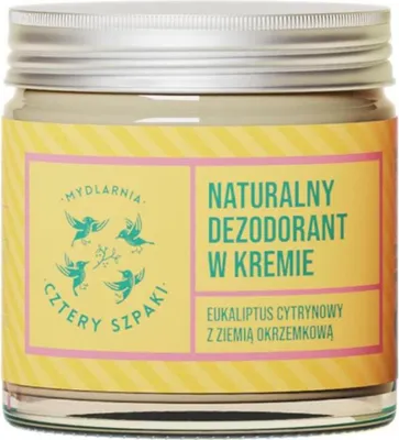 Obrázok produktu pre Mydlarnia Cztery Szpaki Prírodný dezodorant v kréme Eukalyptus Lemon, 60 ml