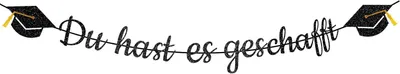 Produktbild von Abschlussdekoration, Girlande – Aufgefädelt. Glückwunsch-Banner
