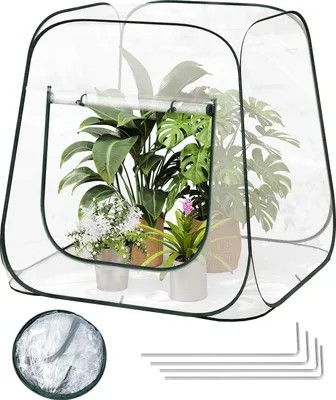Produktbild von Mini-Gewächshaus WOLTU PVC 100x100x97 cm transparent Folie