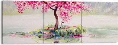 Produktbild von Bild auf Leinwand - Leinwandbild - Baum Abstraktion - 150x50cm - Wand Bild - Wanddeko - Wandbilder - Leinwanddruck - Bilder - Kunstdruck - Wanddekoration - Leinwand bilder - Wandkunst - CA150x50-3805