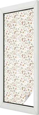 Produktbild von Buntglas Fensterfolie – 146x50 cm – Stained-Glass Design – blickdichte dekorative Sichtschutzfolie – selbstklebend, UV-Schutz – Herbstmuster
