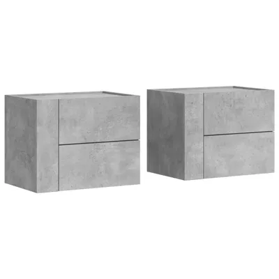 Obrázok produktu pre Nástenné nočné stolíky 2 ks betónovosivé 45x30x35 cm